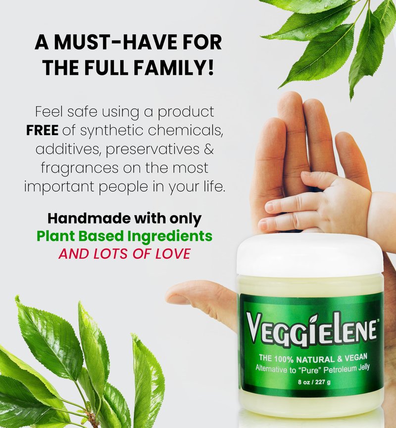 Beesaluxe Vegaline - 100% Natural, Vegan & Hypoallergenic Alternative to Petroleum Jelly - Unpetroleum - Lips, Hands, Baby, Makeup Remover and More (0.33 Ounce Wand)