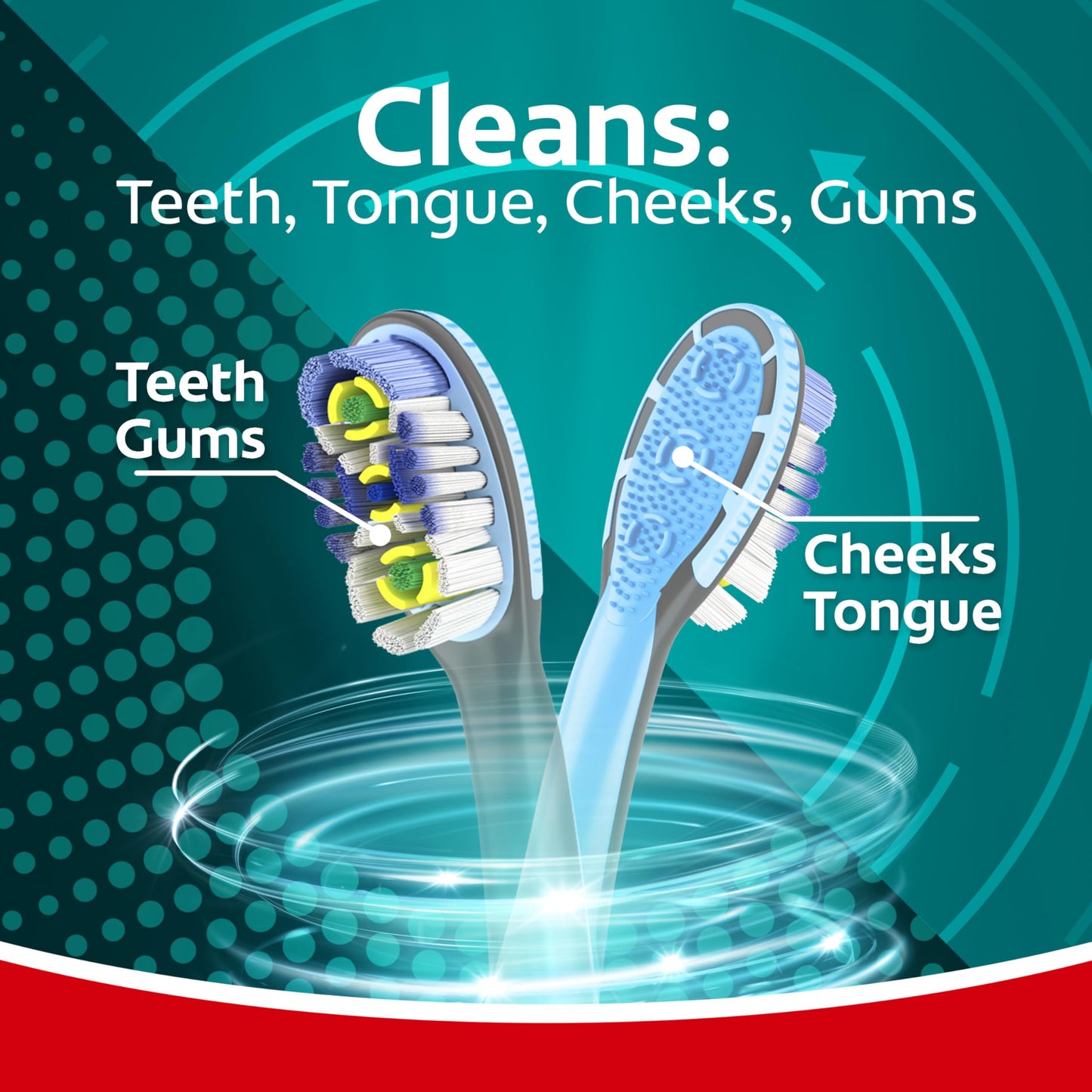 Colgate 360 Advanced Floss Tip Soft Toothbrush, 2 Pack