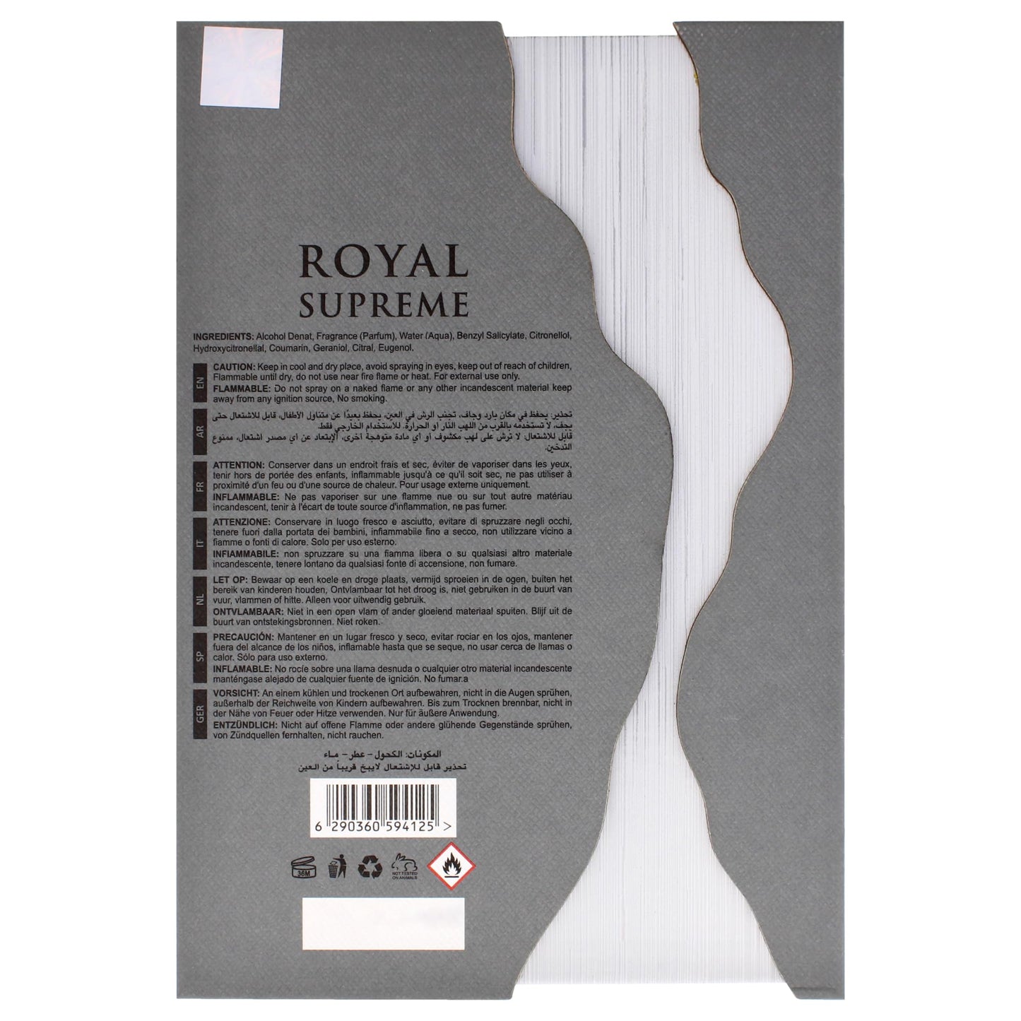 Rave Royal Supreme Noble Eau de Parfum Spray for Unisex, 3.4 Ounce