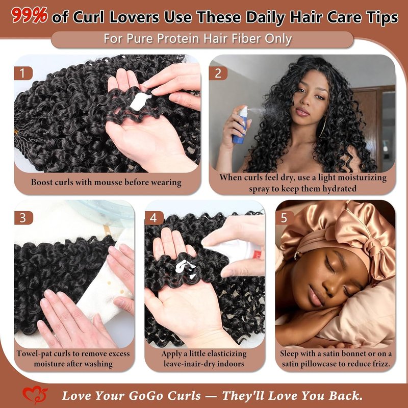 Curly Crochet Hair | 120 Strands Gogo Curl - 14 Inch Deep Wave Twist Extensions for Black Women