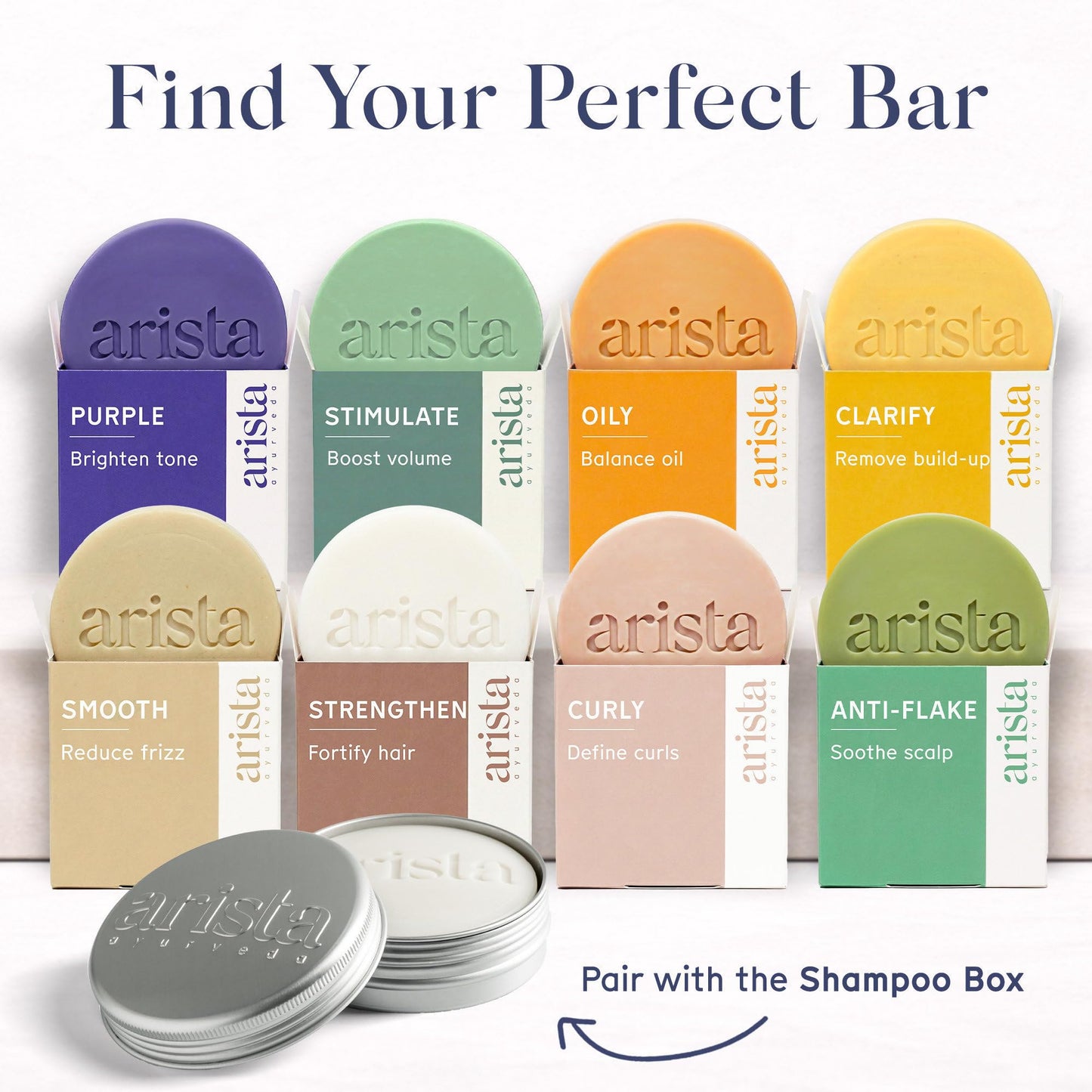 Arista Purple Shampoo Bar, Amla Fruit Powder, Purple Toner & Castor Oil, Moisturizing & Plastic Free Hair Soap, Sulfate Free Solid Shampoo Puck for Grey Hair