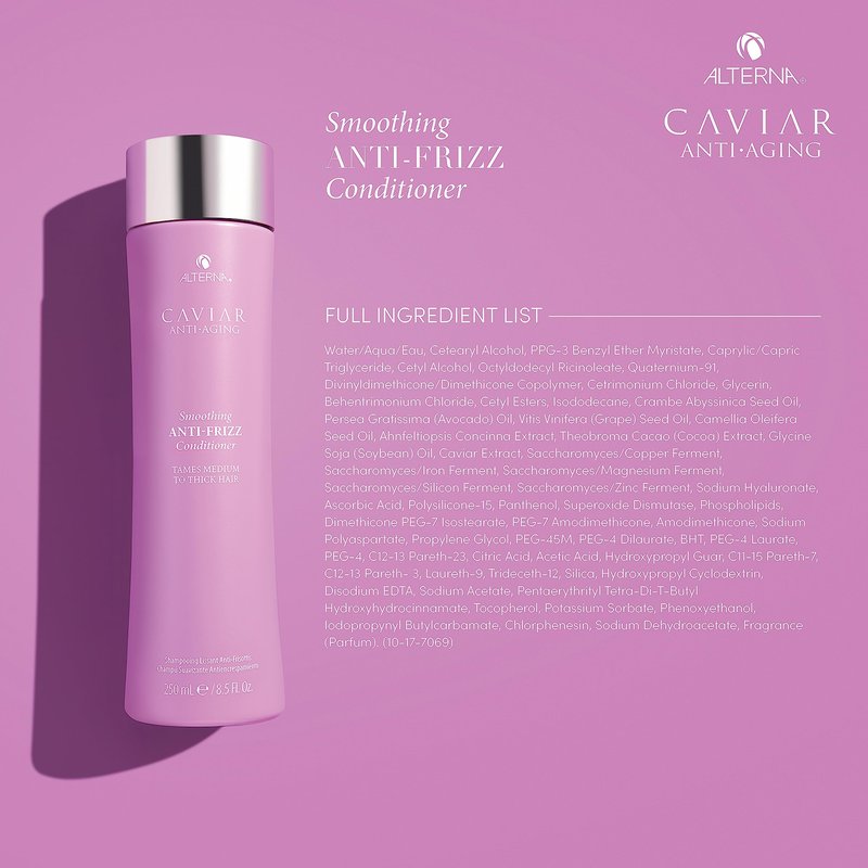 Alterna Haircare CAVIAR Anti-Aging Smoothing Anti-Frizz Conditioner 8.5 Fl Oz| For Medium, Thick Hair | Smooths Hair, Tames Frizz | Sulfate Free