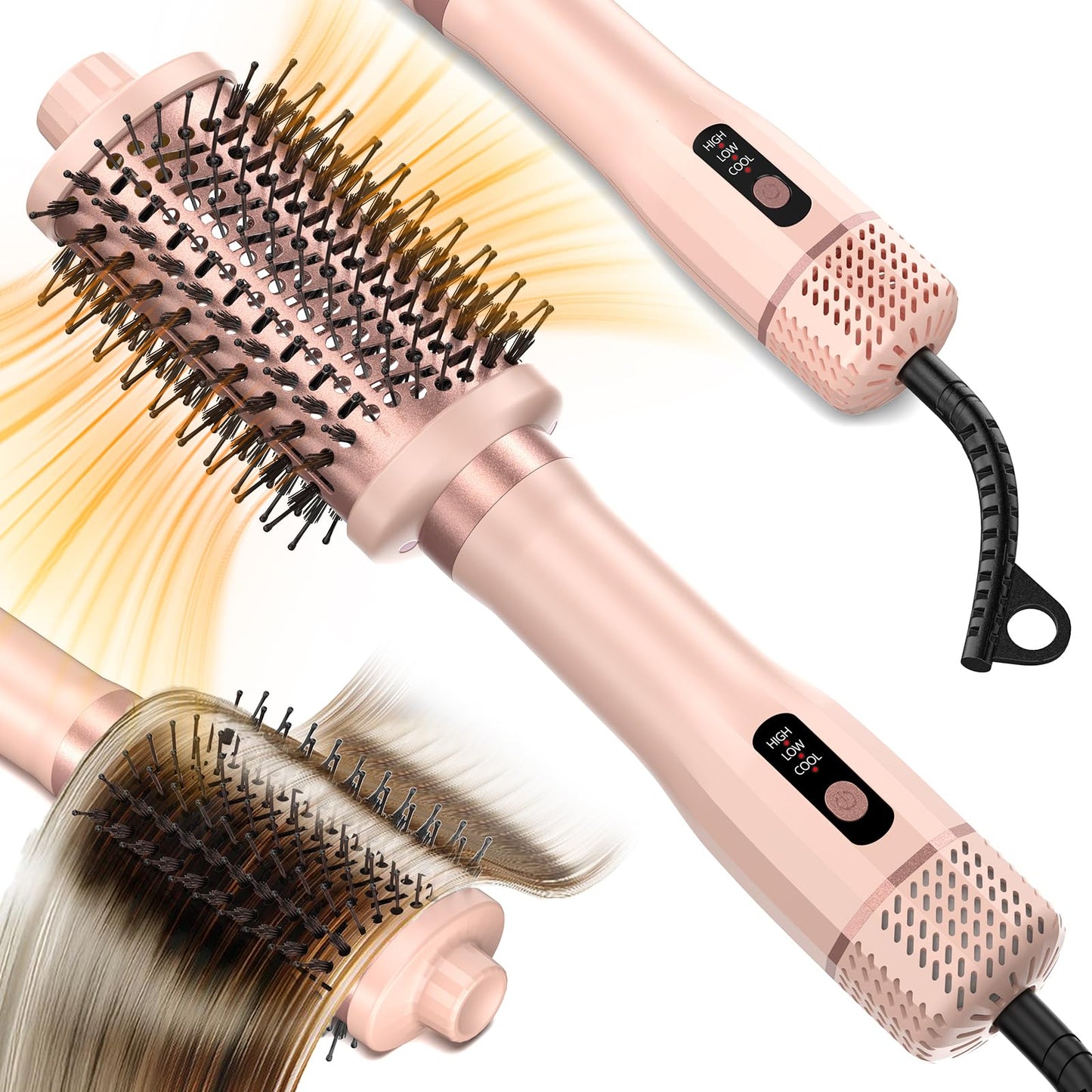 3-in-1 Hair Straightener Waves Curling Iron for Short & Long Hair Blow Out Dryer Brush Comb | Large Professional Salon Styling Tool Gift for Women,Men Hairstyles,Gift for Mom,Women,Lady