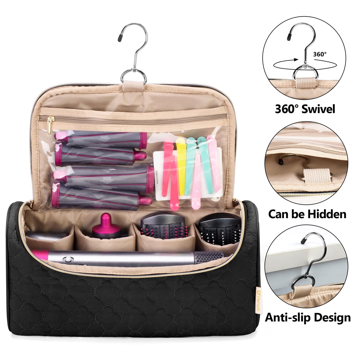 Yarwo Travel Case Compatible for Dyson Airwrap Multi-Styler and Attachments