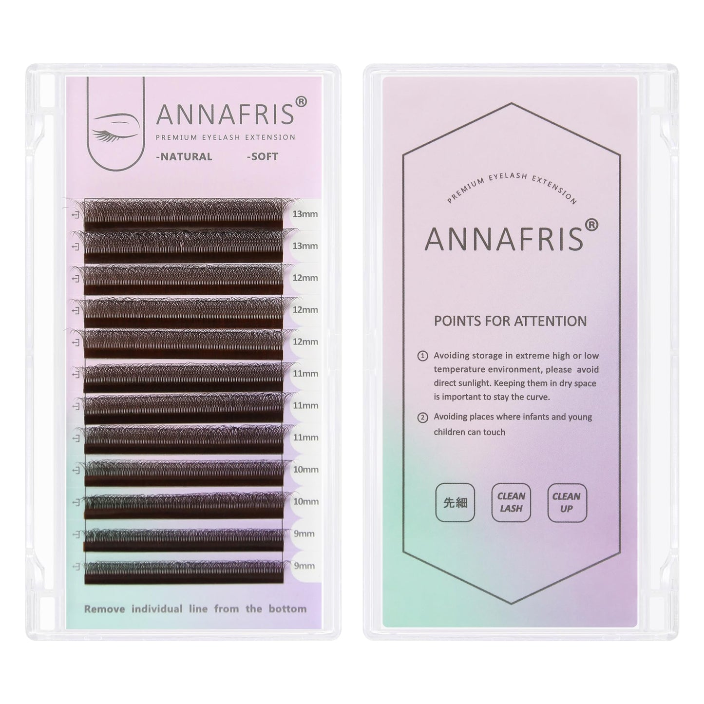 ANNAFRIS 4D Brown Premade Fan W Shape Eyelash Extensions 0.07 C Curl 8-15mm Mix Volume Self Fanning False Lashes Makeup Supplies Professional Use Lash Extension(0.07 C, 8-15mm Mix)