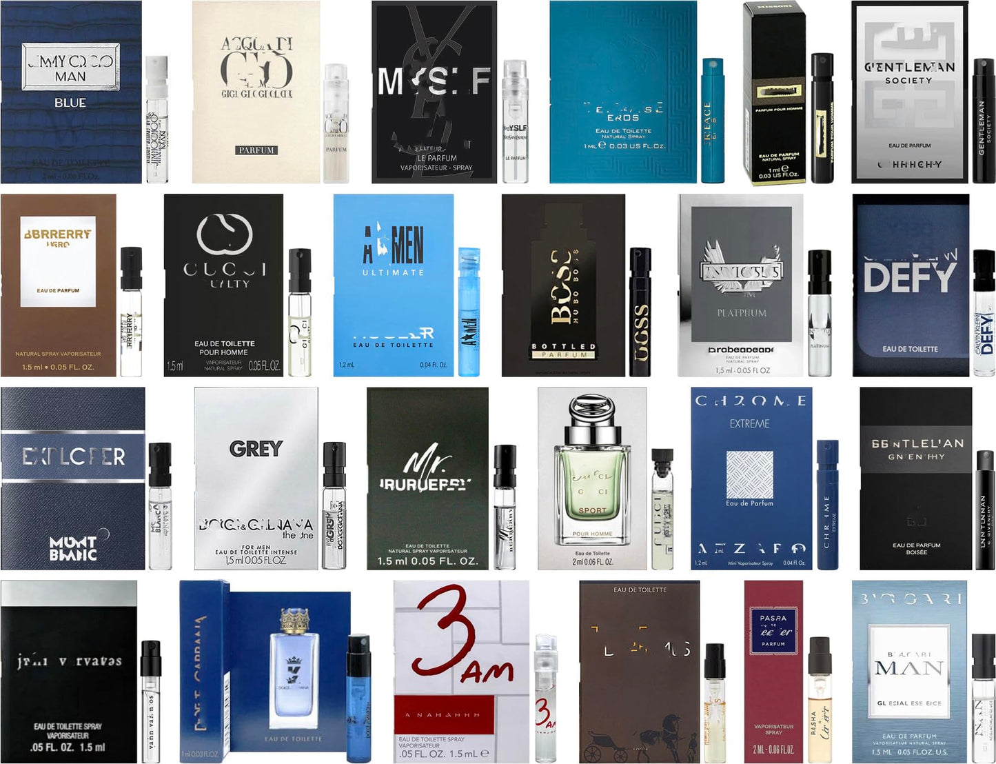 JRoBeauty Cologne High End Designer Fragrance Sampler Set for Men - (Pack of 9 Sample Vials)