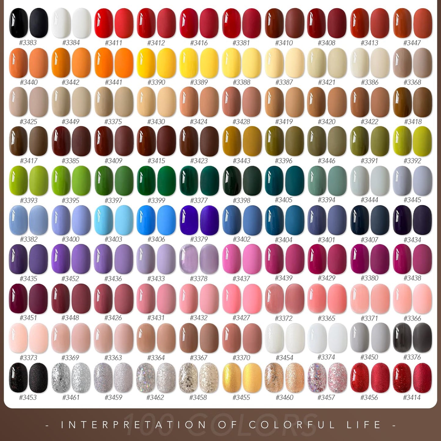 GAOY 108 Pcs Gel Nail Polish Set, 100 Colors Home Manicure Gel Polish Kit