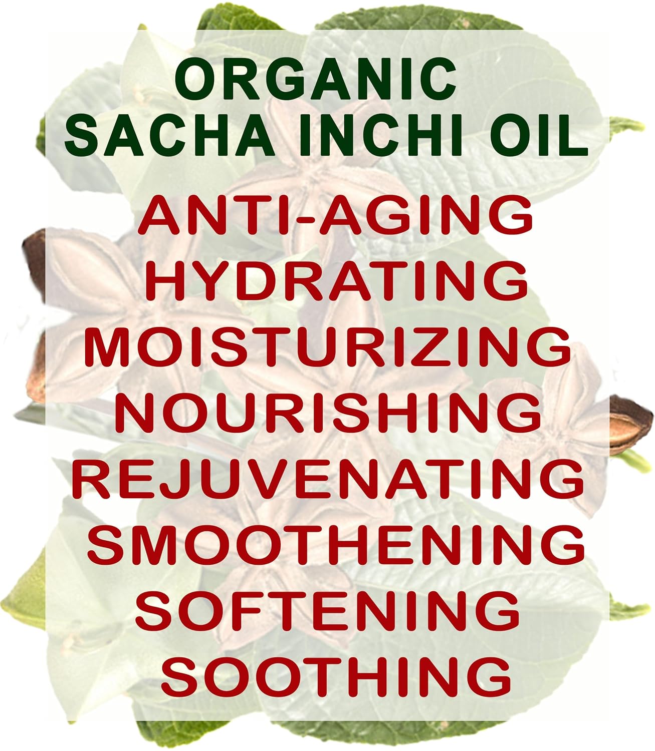 Organic Sacha Inchi Oil - 100% Pure Virgin Cold Pressed Carrier Oil for Face, Skin & Hair | 4 Fl Oz (120 ml)