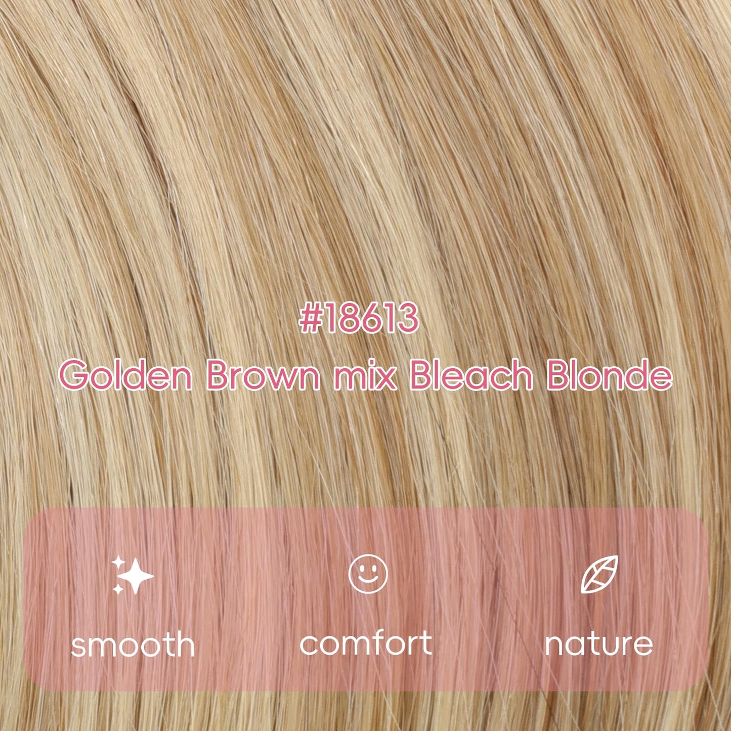 Eliysako Microlink Hair Extensions Human Hair 50g/pack Golden Brown mix Bleach Blonde 18inch Micro Loop Microbead Hair Extensions Real Smooth Human Hair Cold Fusion