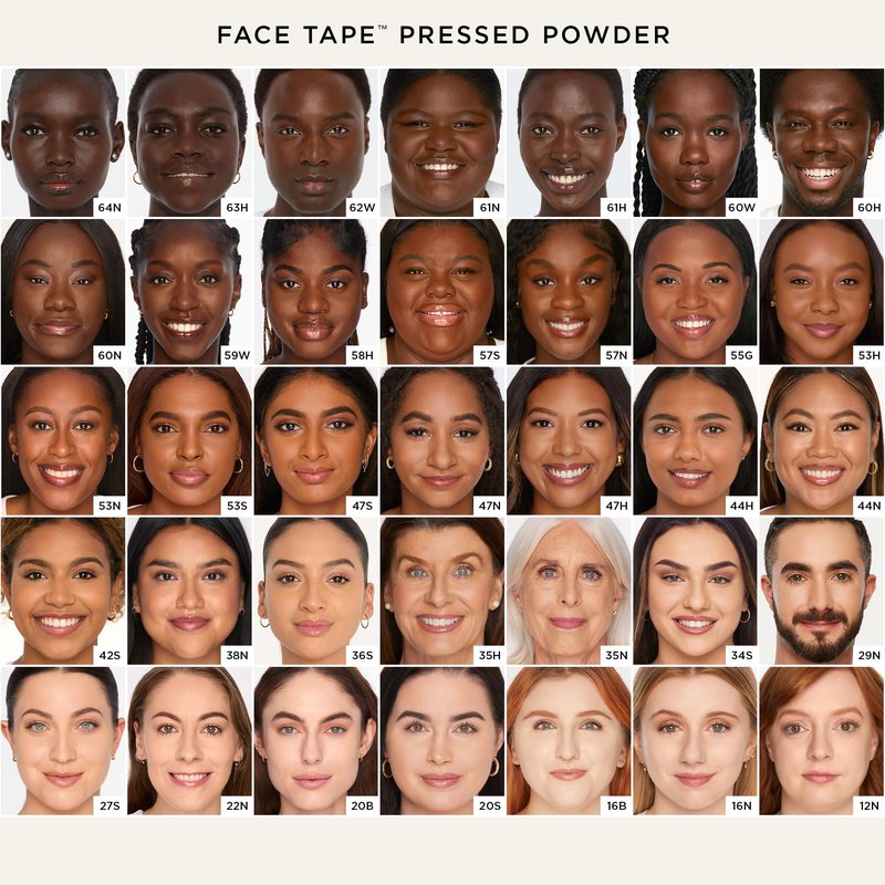 tarte face tape pressed powder – Medium-Coverage Waterproof Powder, Hyaluronic Acid & Peptides to Smooth & Set Makeup, Lightweight, Vegan & Cruelty-Free, full size, 57S rich sand