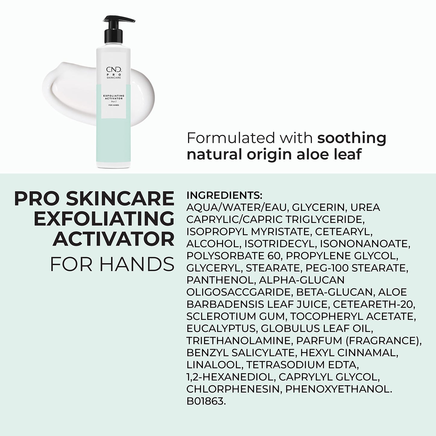 CND Pro Skincare Exfoliating Activator for Hands, Made with Natural Origin Aloe Leaf, Use with Exfoliating Scrub, Step 2, 10.1 Oz