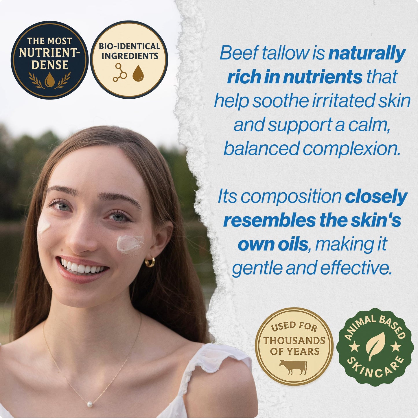COW GUYS | Original, Tallow Balm For Face, Grass Fed Tallow For Skin, Beef Tallow Face Cream, Face Tallow, Essential Oil Cream, Moderate, Cold Pressed, Sweet Almond Oil, Natural Skincare
