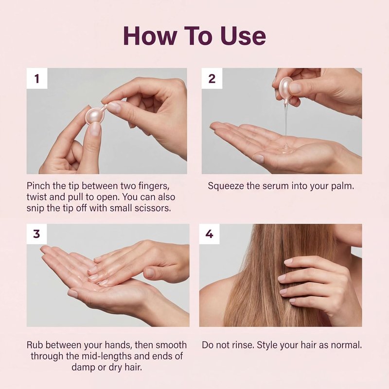Sohl-I.D. Hair Serum for Frizzy Hair - Moisturizing Treatment for Dry, Curly Strands | Smooth & Shine Capsules
