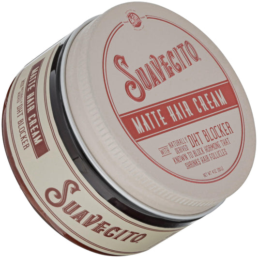 Suavecito Pomade Matte Hair Cream With DHT Blocker For Hair Regrowth - Low Shine Light Hold For Styling Thinning Hair To Look Thick & Full With Volume