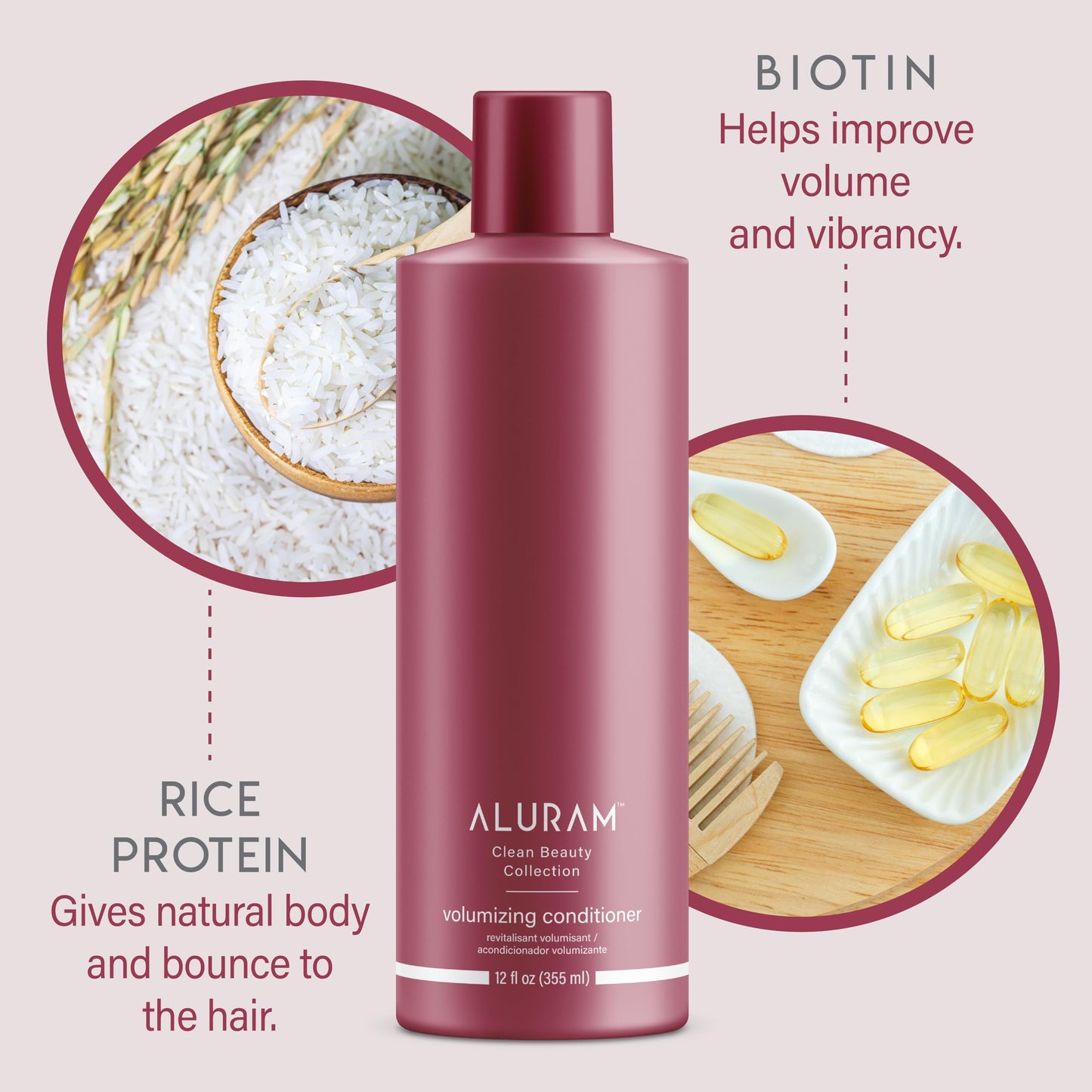 ALURAM Volumizing Conditioner, Weightless Moisture for Volume & Fullness for All Hair Types, 12 Fl Oz
