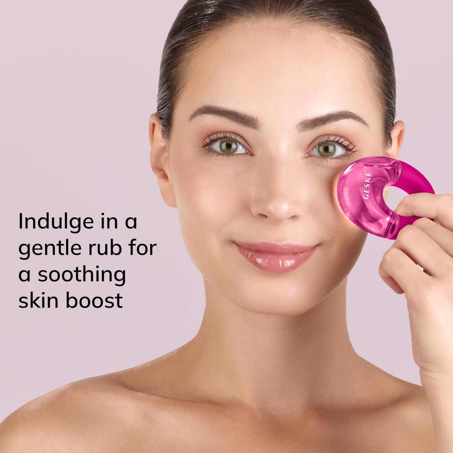 GESKE SmartAppGuided™ Cool & Warm Eye Massager | 7 in 1 | Multifunctional Massager | Eyes & Face | Battery-free Cooling & Warming | Firms, Relaxes & De-Puffs Skin | Ring-shaped Design for Easy Grip