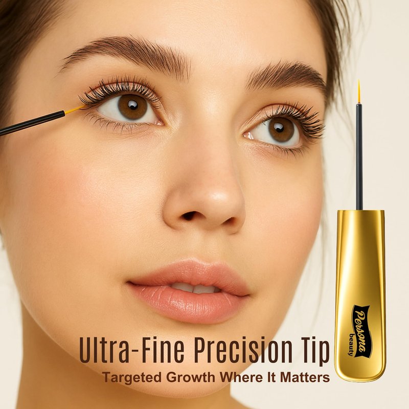 Eyelash Growth Serum - Advanced Biotin, Peptides & Botanical Extract Lash Enhancing Serum for Longer, Thicker Lashes and Brow, Visible Results in 2 Weeks - Hormone-Free, Non-Irritating Formula, 5ml