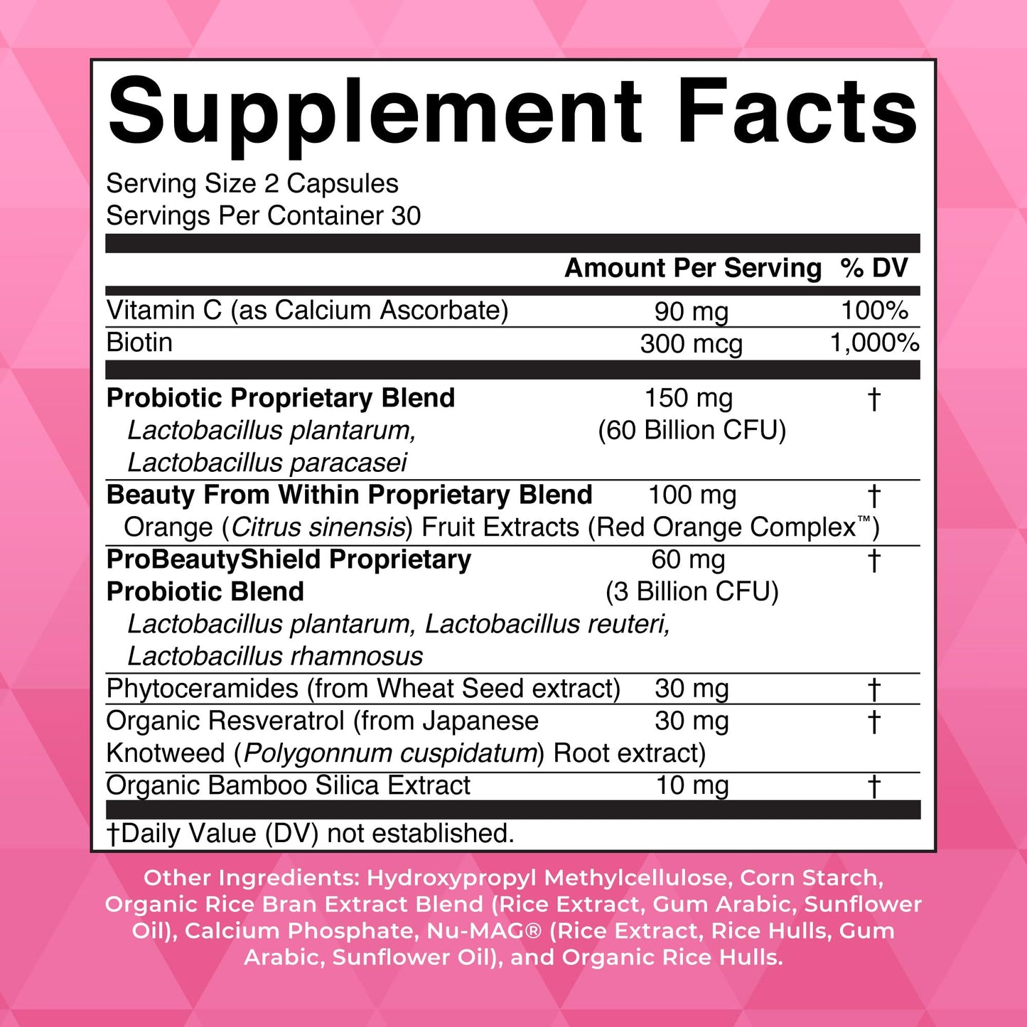 MARYRUTH'S Probiotic Beauty Capsules + Red Orange Complex & Ceramosides | Vegan Collagen Support | Anti Aging | Gut Health | Hair Skin and Nails Vitamins | Skin Care | Biotin | Non-GMO | 60 Count
