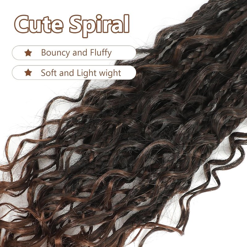 Crochet Box Braids - Boho Goddess Synthetic Braiding Hair for Black Women | 10 Packs, 1B/30