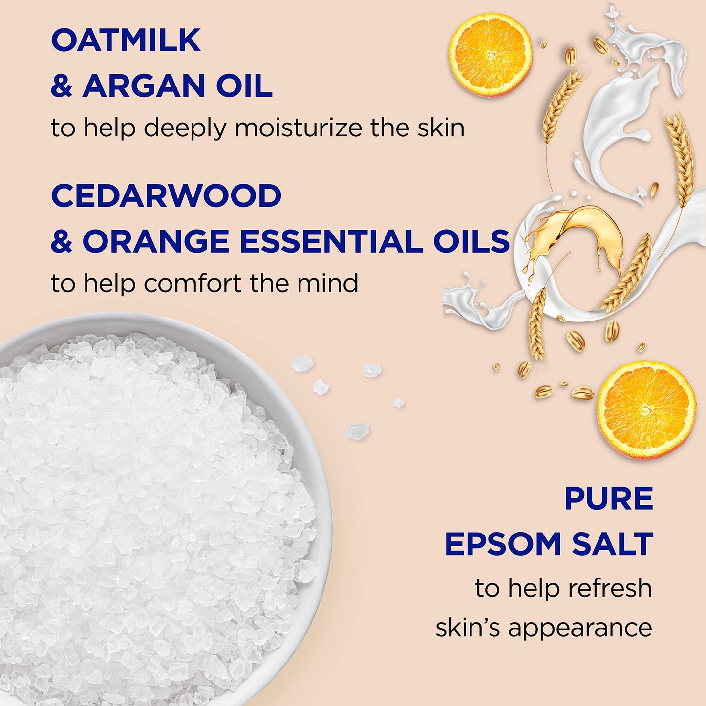 Dr Teal's Foaming Bath with Pure Epsom Salt, Shea Butter & Almond, 34 fl oz (Pack of 4) (Packaging May Vary) & Pure Epsom Salt Soak, Soothe & Comfort with Oat Milk & Argan Oil, 3 lbs