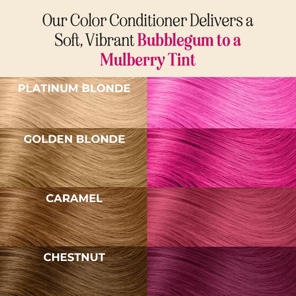 INH Hair Dye Set - Flamingo Topaz Pink & Amethyst Dark Purple Semi Permanent Hair Color Duo, Vegan Color Depositing Conditioner, Ammonia & Sulfate-Free, No Bleach, No Peroxide, Ready to Use, 6oz