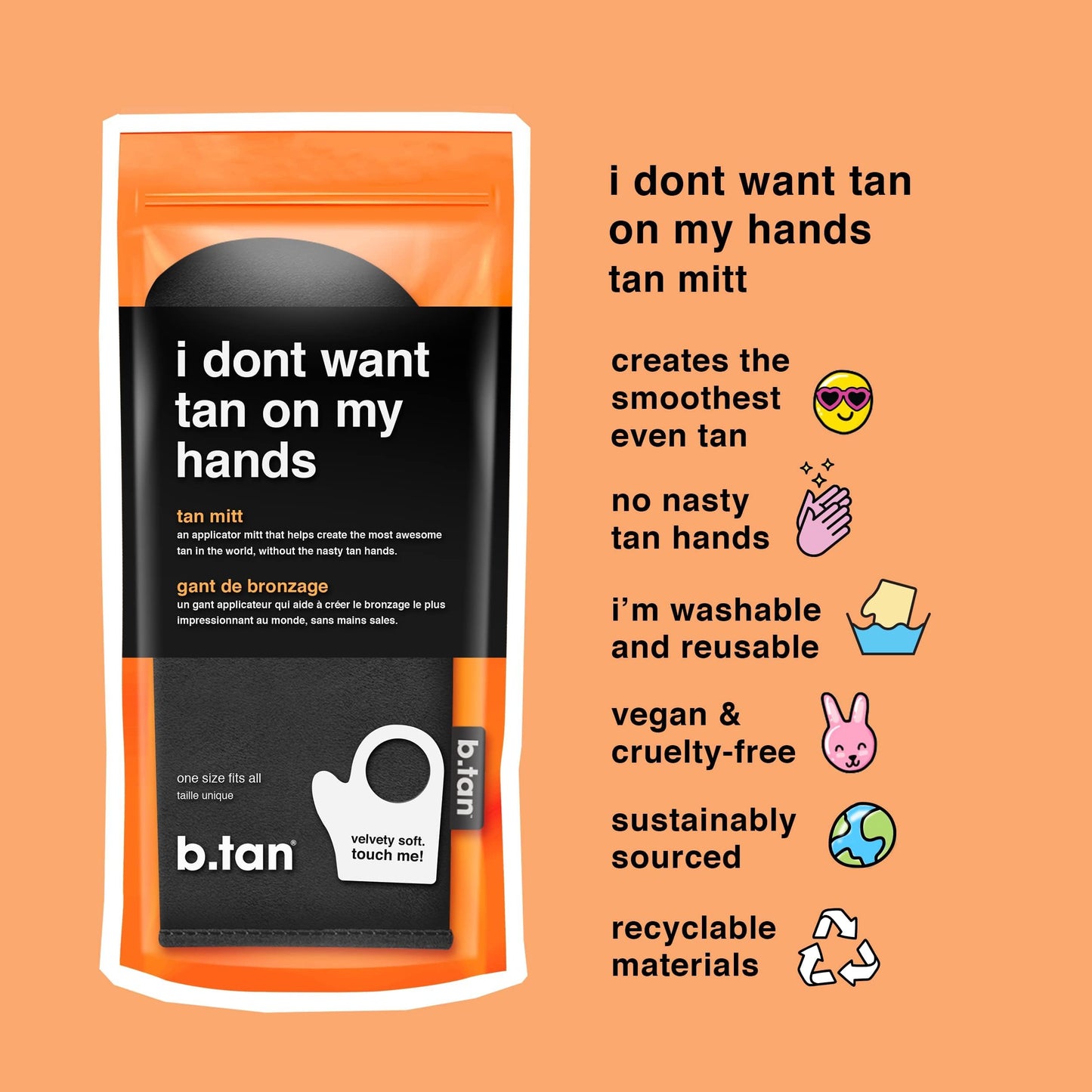 b.tan Dark Self Tanner Kit | Disco Candy Tan Bundle - 1hr Sunless Tanner Mousse, Candy-Scented, Sweat-Proof & Transfer Resistant, No Fake Tan Smell, No Added Nasties, Vegan, Cruelty Free, 6.7 Fl Oz