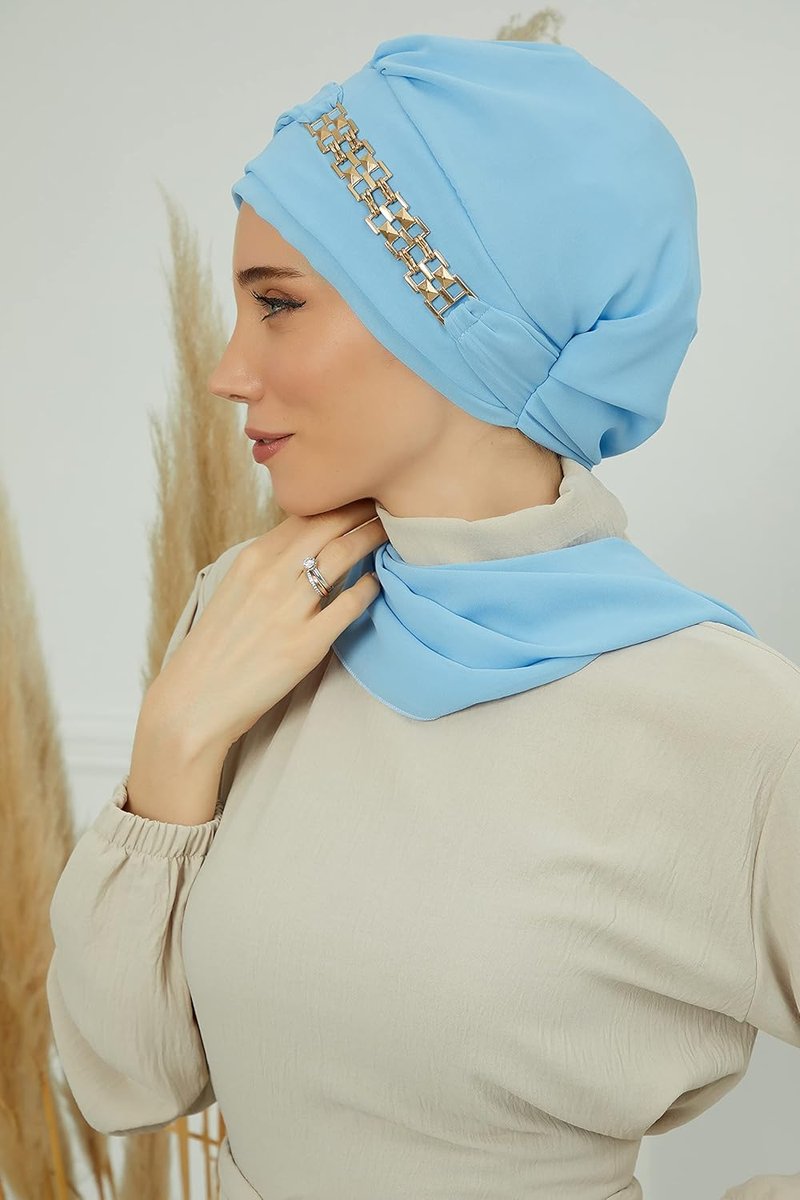 Turban for Women - Pre-Tied Chiffon Scarf | Lightweight Hijab Headwear