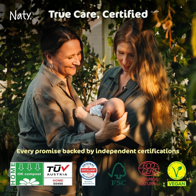 Naty Baby Wipes - Hypoallergenic, Unscented & Plant-Based | 672 Count, Compostable for Sensitive Skin