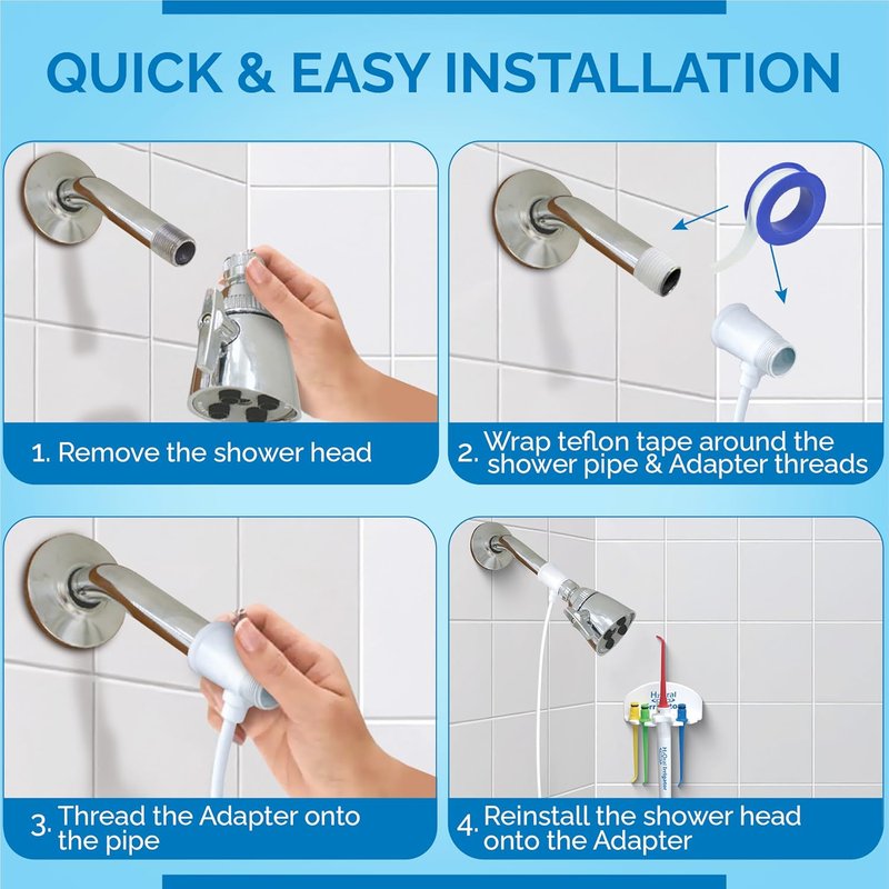 Advanced Oral Irrigator Shower Water Flosser - Superior Dental Care System for Healthy Gums | Made in U.S.A.