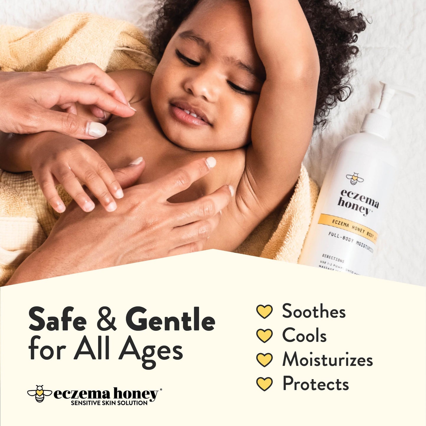 ECZEMA HONEY Itch Cooling Face & Body Rounds & Oatmeal Body Lotion - Bundle for Sensitive & Dry Skin - Cruelty Free