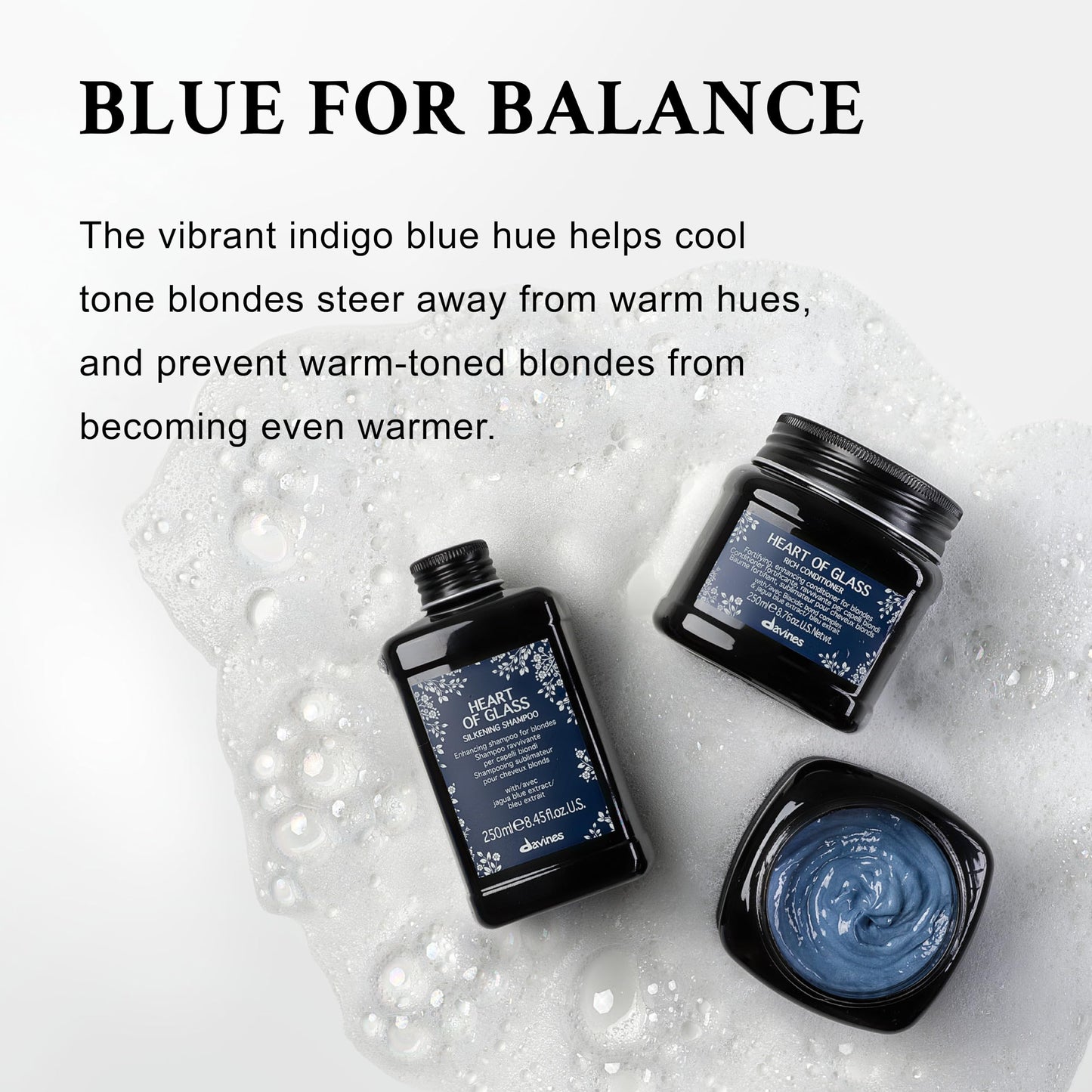 Davines Heart of Glass Silkening Shampoo for Blonde Care, Nourishing Protection for Natural Or Cosmetically Treated Hair