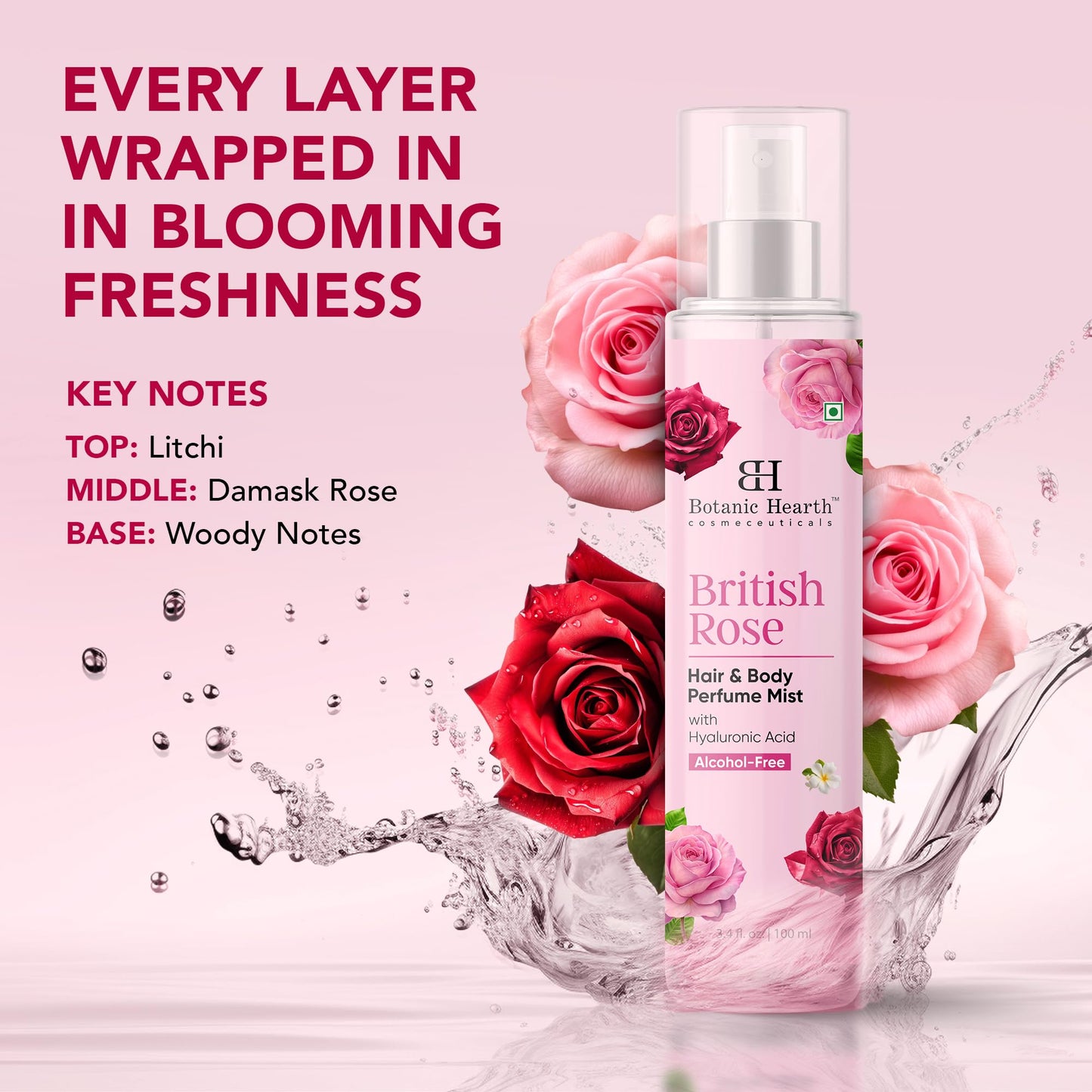 Botanic Hearth Eau Fraiche Hair Perfume & Body Mist, Long-Lasting Hair Deodorizer & Body Scent for Women & Men, Alcohol-Free Clean Fragrance Hair Spray For Everyday Wear, All Day Freshness