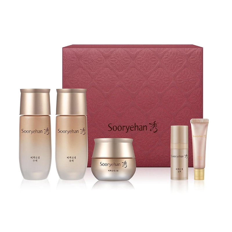 Sooryehan Bichaek True-Rejuvenating Skincare Gift Set | Radiant & Firm Skin, Korean Ginseng Extracts - 206 ml/6.97 fl oz