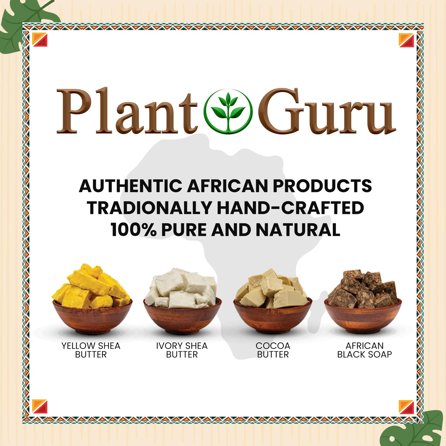 Plant Guru Raw African Black Soap 3 lbs. Bulk Bars 100% Pure Natural From Ghana.