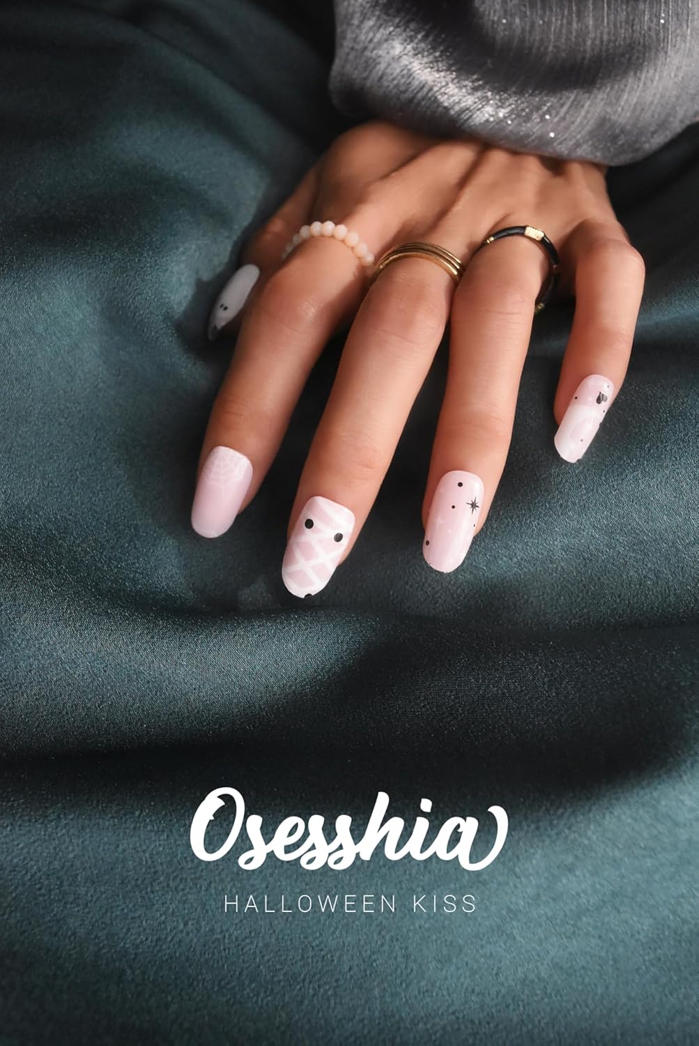 Semi Cured Gel Nail Strip Starter Kit - 60 Nail Stickers, UV Lamp & Tools for Salon Quality Christmas Nails