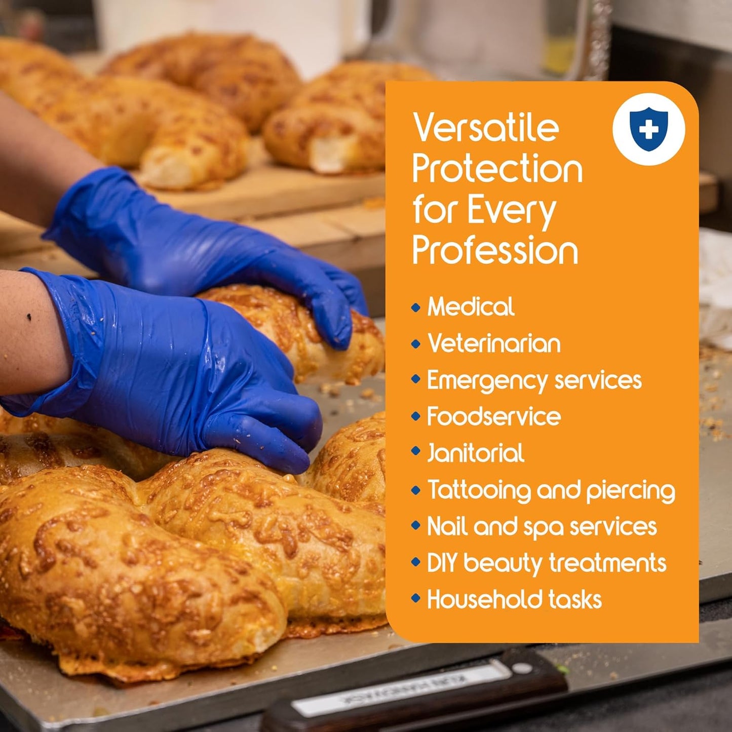 Cobalt Blue Nitrile Disposable Gloves - 4.5 Mil Thickness | Safety Medical Exam & Cleaning Use