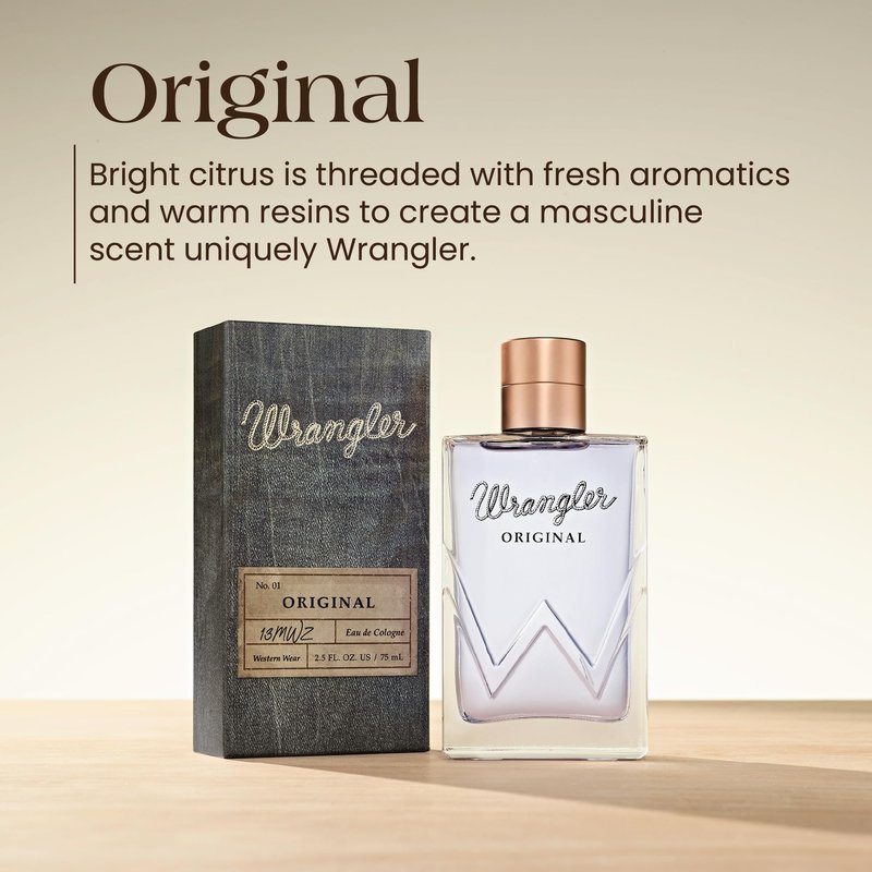 Tru Western Wrangler Original Men’s Cologne Spray, Grapefruit, Mandarin, Lavender, Cinnamon, Patchouli, Vetiver & Warm Resin Notes, 2.5 fl oz (74 ml)