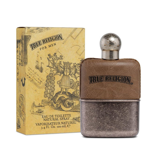 True Religion for Men Original Scent - Mens Cologne, Long Lasting Perfume, Men's Fragrance, Eau de Toilette Spray with Notes of Cardamom, Pepper & Cedarwood - 3.4 fl oz / 100 ml