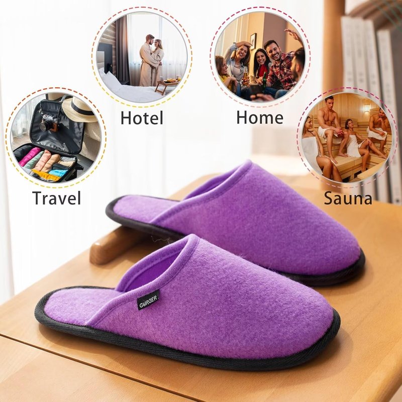 House Slippers for Guests - Non-Slip Washable Spa Slippers | Ideal for Hotels, Parties & Travel