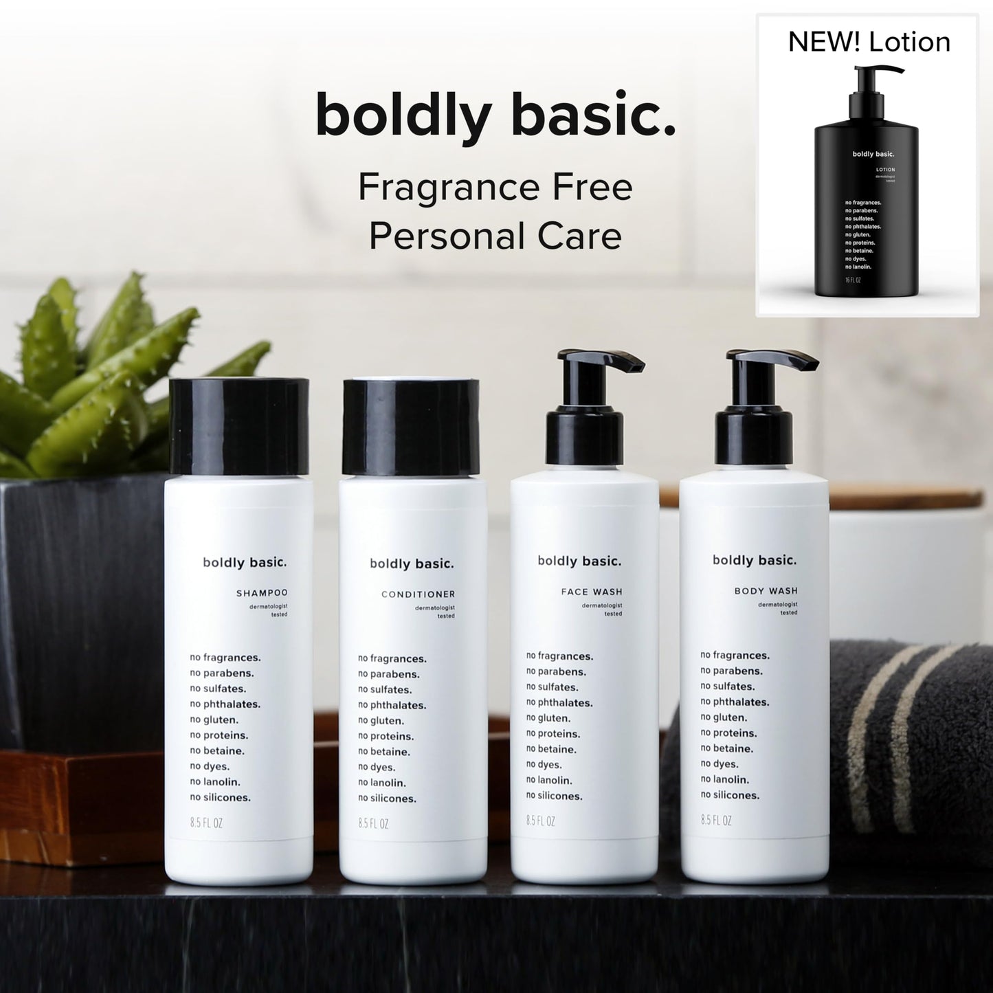 Boldly Basic Fragrance Free Shampoo - Unscented - Dermatologist Tested