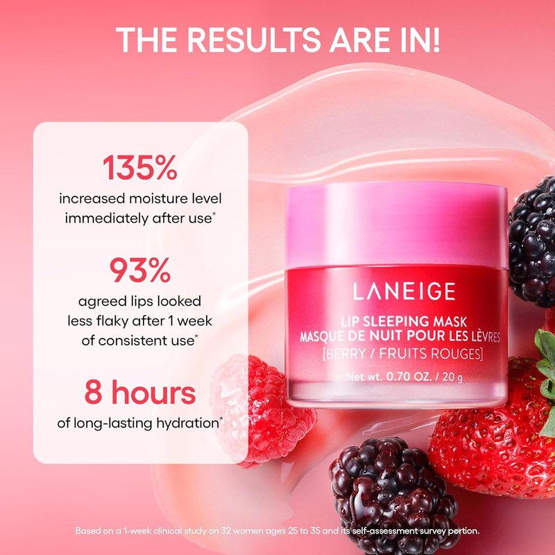 LANEIGE Lip Sleeping Mask - Nourishing Hydration with Vitamin C & Shea Butter | Repair Flaky, Dry Lips