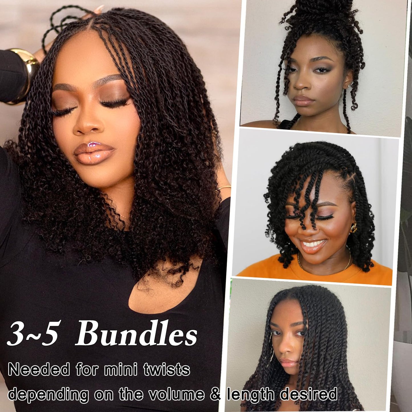 Afro Kinkys Bulk Human Hair 613# 4C Kinky Braiding Hair for Dreadlocks 10 Inch 613 Blonde Human Cuban Twist Hiar for Loc Repair, Dreadlock Extensions, Mini Twists, Braids