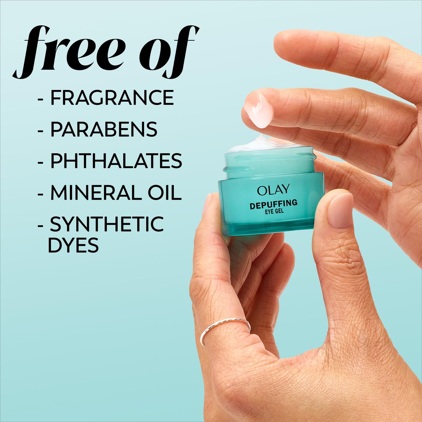 Olay Hyaluronic + Peptide 24 Gel Eye Cream, Fragrance-Free, 0.5oz (15 mL)