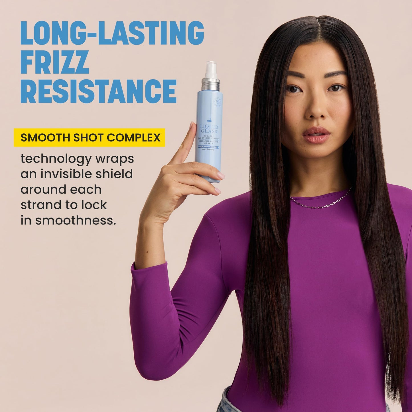 Drybar Liquid Glass Moisture-Rich Miracle Smoothing Sealant for Fine-Medium Hair | Heat Protectant for Hair, Lasts Through 3 Washes for Long-Lasting Frizz Resistance and High-Shine Finish