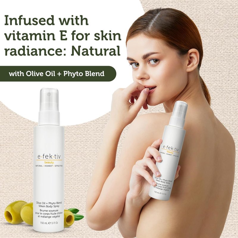 Silken Body Spray with Olive Oil & Phyto Blend - Deep Moisturizing Everyday Skin Oil | Vegan, Sulfate-Free, 5 oz