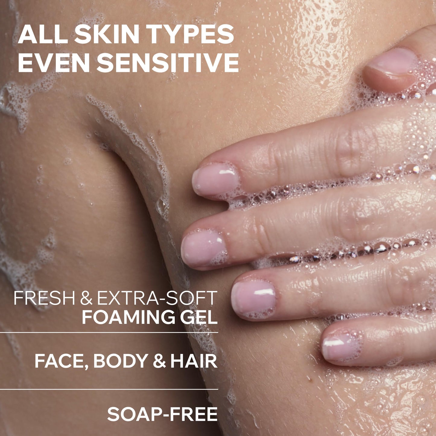 Uriage Extra-rich Dermatological Face & Body Wash for Sensitive Skin, Preserves the Hydrolipidic Film of the Skin, Fresh Foaming Body Cleanser, Paraben & Soap-Free, Physiological pH