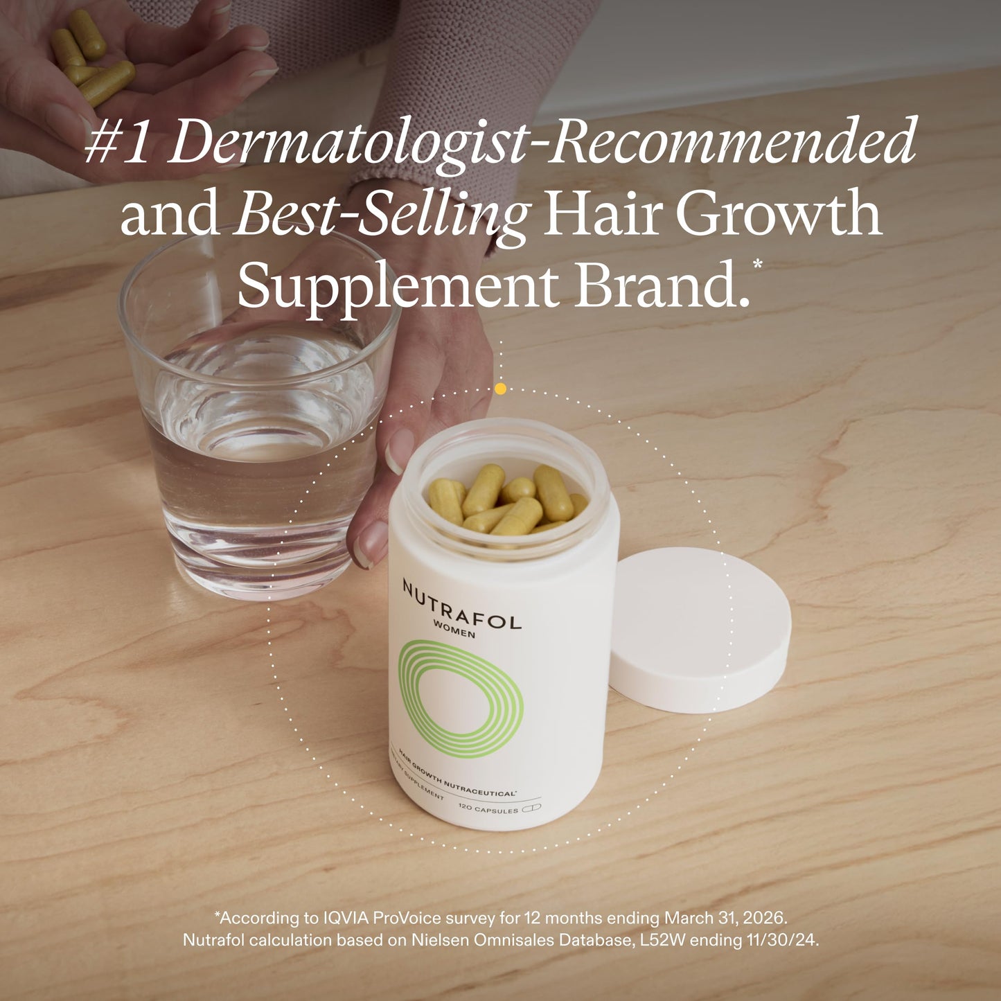 Nutrafol Women Hair Growth Supplements, Ages 18-44, 2-Month Pouches