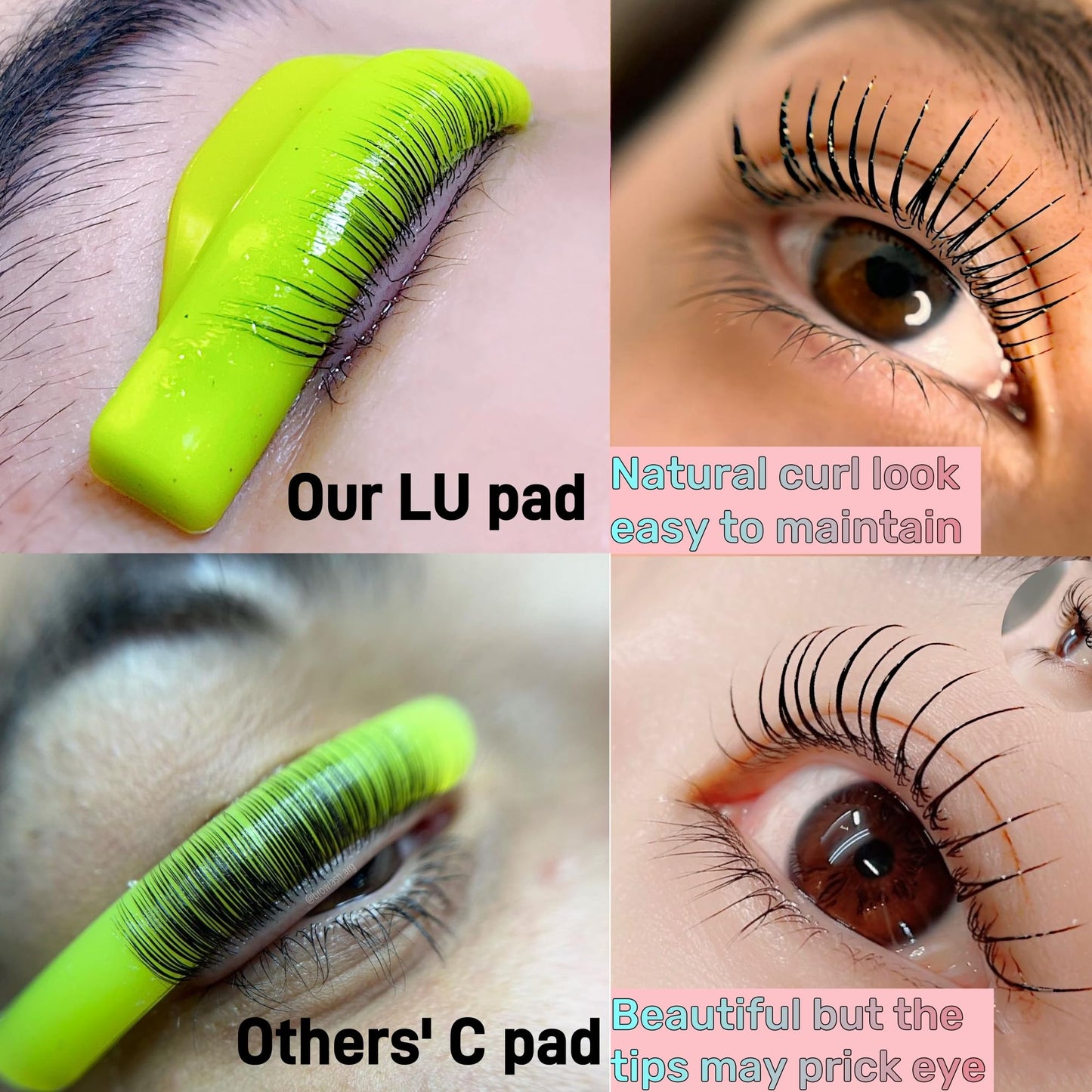Lash Lift Shields LU Curl 10 Size Lifting Pad Rapid Eyelash Shield Shiny Perm Rods Make Eyes Natural Mint Green Perming Guards Curl Flexible Pads Extreme Rod 100 Use Elastic Lami Perming Roller