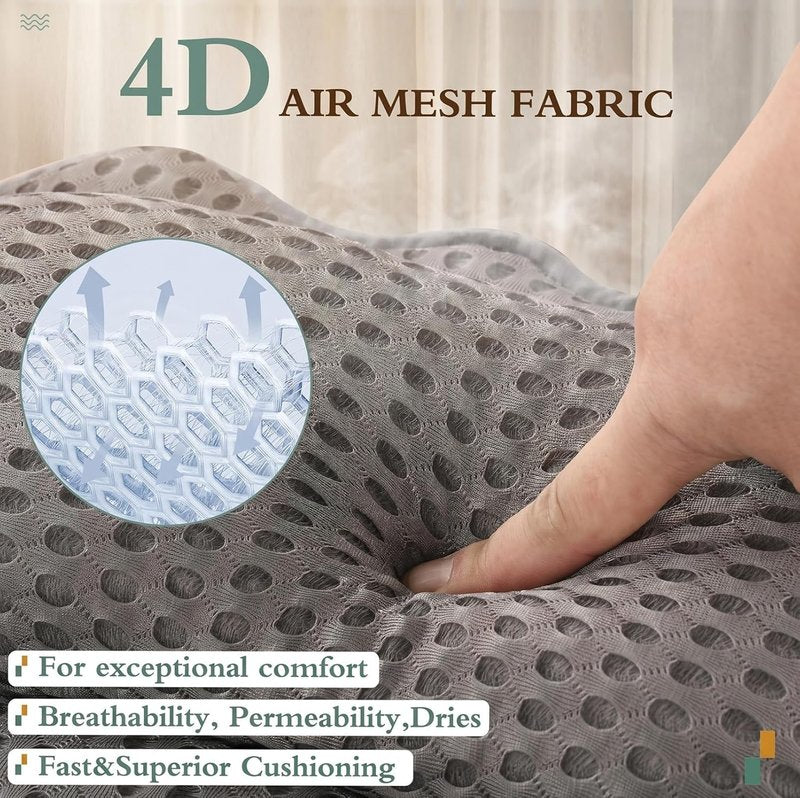 Ergonomic Bath Pillow - Luxury 4D Bathtub Support with 6 Suction Cups | Fits All Bathtubs