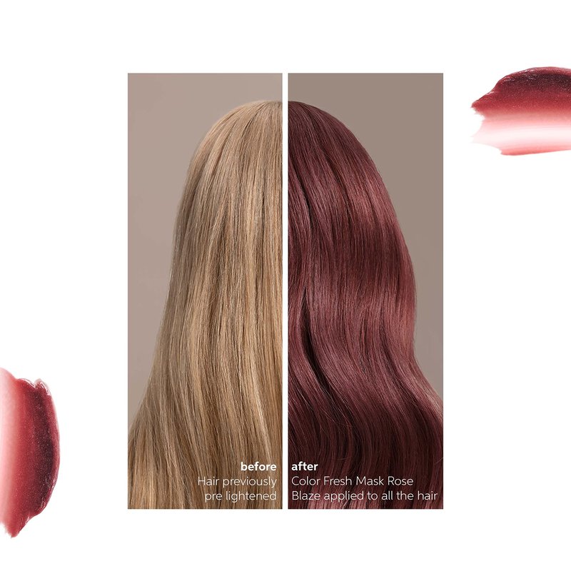 Wella Professionals Color Fresh Mask | Rose Blaze | Natural Shade | Hair Color-Depositing Mask | Vegan Formula with Avocado Oil | Zero Damage | Silicone Free | 5 Fl Oz